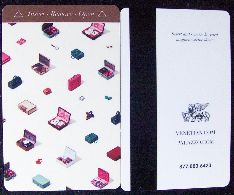 Electronic card hotel door key Venetian-Palazzo with Luggage logo brown - image 1 of 1