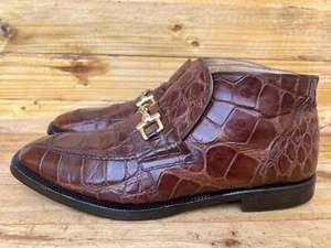 MAURI M Collection Horsebit Red Genuine Alligator Men’s Boot Size US 10 - Picture 1 of 18