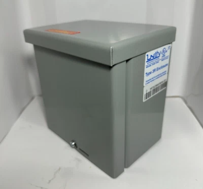 Unity 3R Enclosure Outdoor Screw Cover Gray 6" x 6" x 4" Steel - Image 1 of 4