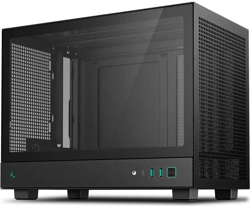 R-CH160-BKNGI0-G-1 Deepcool CH160 schwarz Tempered Glass Midi/Minitower ITX D