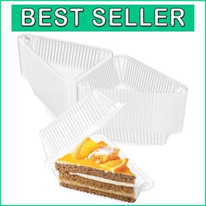 Versatile 400 Count Cake Slice Containers - Transparent, Sturdy, and Multi-Use - Picture 1 of 9