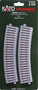 Kato 2-270 HO Unitrack 19.25" radio curva 4 piezas - Imagen 1 de 1