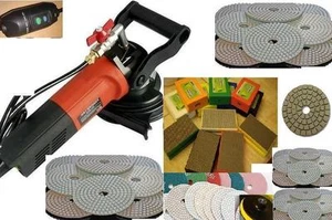 Wet Polisher grinder hand polishing pad 25 granite marble concrete stone sander - Picture 1 of 10