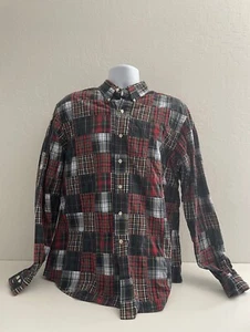 Ralph Lauren Herren Gr. XL Rot Grün Patchwork Langarm Button Down Hemd - Bild 1 von 9