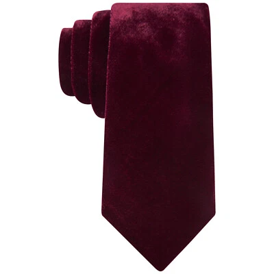 SEAN JOHN Burgundy Red Solid Velvet Pindot Tail Slim Tie - Image 1 of 4