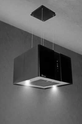 Gurari GCH I 331 45 BL Prime Umluft Inselhaube Dunstabzugshaube 45 cm 1000m³/h