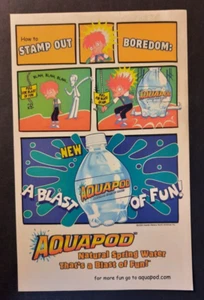 2006 AQUAPOD Natural Spring Water Comic Strip promo art - Print Ad/Ad Page - Picture 1 of 1