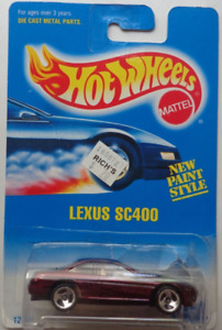 1992 Hot Wheels Lexus SC400 Col. #209 (Root Beer) (3 Spoke)