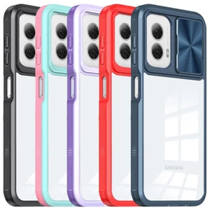 For Moto G Stylus 5G 2024 Phone Case Transparent Case W/ Camera Privacy Cover - Picture 1 of 22