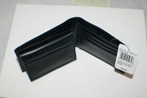 Perry Ellis Portfolio Colorblock Passcase Removable ID Wallet Black Leathe NIB  