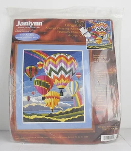 NUEVO Kit Vintage Janlynn Longstich "Persiguiendo Arco Iris" Globos de Aire Caliente 16"x20" - Imagen 1 de 2