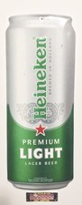 Heineken Light Premium Lager Beer Can Shaped Metal Beer Sign 17x7" - Brand New!