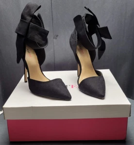 JustFab Shoe Hadley Black Shoe Pointed Toe High Heels Pumps Stiletto - Picture 1 of 17