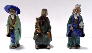 3 Vintage chinesische Schlammmann 6" groß - Bild 1 von 4