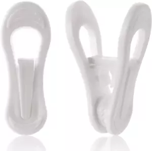 50 Pack Hanger Clips for Hangers, Multi-Purpose Plastic Hanger, Easily Clip on C - Picture 1 of 12