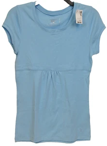 Y2K Limited Too Blue Long Shirt Empire Waist Gathered sz 18 Jr Pre-Teen Retro - Picture 1 of 5
