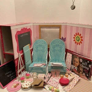 American Girl 18" Doll CAFE Diner Fold Up Portable Play Set W/Accessories GUC - Picture 1 of 6