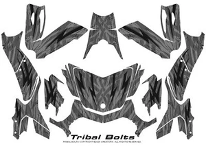 CAN-AM BRP SPYDER F3-T GRAPHICS KIT CREATORX DECALS TRIBAL BOLTS SILVER - Foto 1 di 1