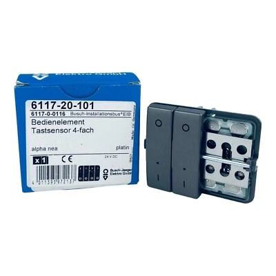 Busch Jaeger 6117-20-101 / Bedienelement Tastsensor 4-fach / platin - Bild 1 von 2