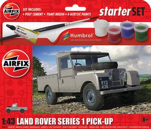 1:43 Scale Airfix Starter Set – Land Rover Series 1 Pick-Up inc Glue + paints - Picture 1 of 7