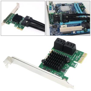 Scheda convertitore 4 porte 6 Gbps PCI Express 1x SATA3.0 extender PCI-E X1/X4/X8/X16 - Foto 1 di 12