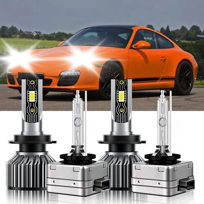 Para Porsche Cayenne 2003-2014 Bombilla Faro LED HID Luz Alta Baja 6500K Blanco Foto 1 de 4