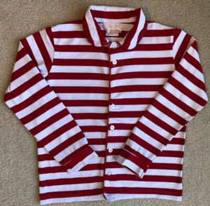 SOUTHERN TOTS Size 10 Red & White Striped Pajamas Top Shirt CHRISTMAS HOLIDAY - Picture 1 of 4