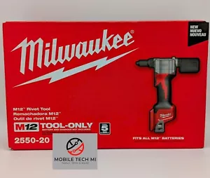 Milwaukee M12™ 2550-20 Nietenwerkzeugpistole (nur Werkzeug) brandneu VERSIEGELT - Bild 1 von 2