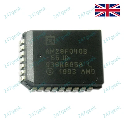 🇬🇧 AM29F040B-55JD AM29F040 55ns 4Mbit 512k x 8bit AMD NOR Flash IC PLCC32 New - Image 1 of 4