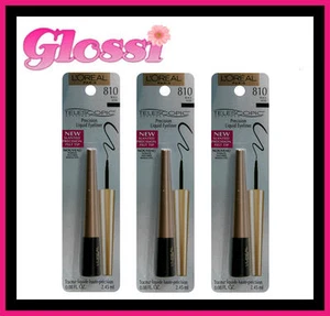 3 X L'Oreal Telescopic Precision Liquid Eyeliner 810 Black - Picture 1 of 1