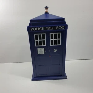 Dr. Who Tardis Plastic Cookie Jar W/Lid 2004- Untested-Needs Batteries - Picture 1 of 14