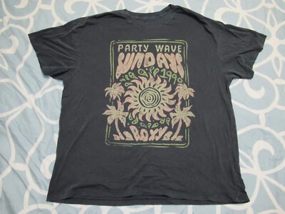 Roxy Subliminal Party Wave Sundays 1990 Graphic Tee Shirt XL 100% Cotton - Image 1 of 4