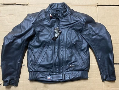 AKITO ' X FORCE' Mens Leather Motorbike Motorcycle Jacket Size UK 36" Chest (D42 - Image 1 of 4