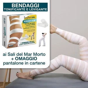 Kit 2 Benda Anticellulite Gambe Tonificante Drenante Tarassaco Sali Mar Morto - Imagen 1 de 6
