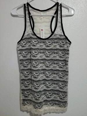 Новый с Ярлыками прелестно Charlie женская блузка верхний без рукавов декольте кружева белый.Размер S - Изображение 1 из 4