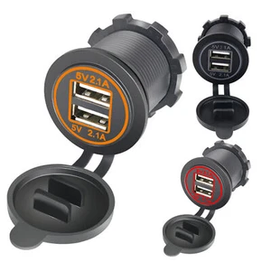 Prise chargeur USB double charge rapide 12v/24v 3,2A prise de courant pour voiture bateau camping-car - Photo 1 sur 15