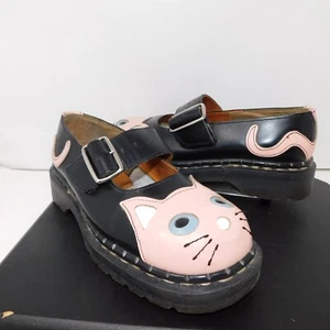 Tredair Womens 8 US Cat Mary Jane Sandal Pink Black Made in England 1380L - Picture 1 of 13