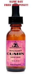 CUMIN ESSENTIAL OIL by H&B Oils Center AROMATHERAPY GLASS DROPPER 1 OZ, 30 ml - Picture 1 of 12