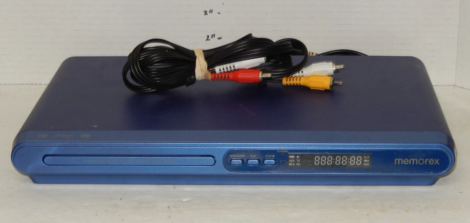 Memorex MDV2040BY DVD CD Player with AV Cable "NO REMOTE" Blue - Image 1 of 4