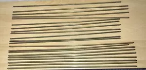 More details for 19 vintage solid brass carpet stairrods. of different sizes less than £3.00 each