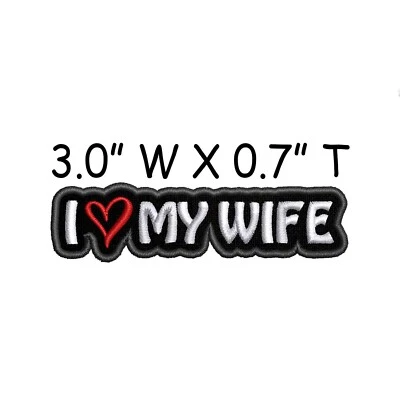 I Love My Wife Patch Embroidered Iron-on Applique, Family, Unconditional Love - Image 1 of 4