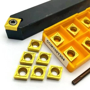 Portaherramientas de torneado de torno 1/2 SCMCN1212H09-80 + 10 PIEZAS CCMT09T304 Inserto de carburo - Imagen 1 de 6