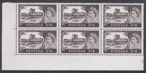 SG 595AC 2/6 Chalky Paper Castles Cylinder 9 R10/2 with Re-Entry UNMONTIERT NEUWERTIG - Bild 1 von 1