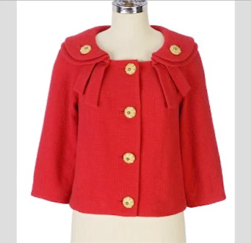 NWOT Rare Anthropologie Leifsdottir Retro Fairy Cake Wool Jacket Blazer Pink s10 - Image 1 of 4