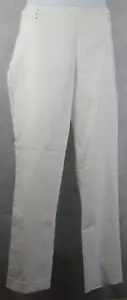 JM Collection Women's Studded Pull-On Tummy Control Pants, White, XXL - Picture 1 of 2