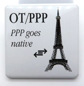 Vintage Apple Computer Mitarbeiter Pin Rückseite Taste OT/PPP *LED LICHT* Eiffelturm