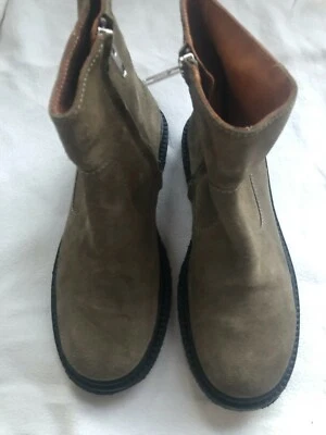 Isabel Marant серо-коричневый замши молнии ботильоны размер 6 $625 - Изображение 1 из 4