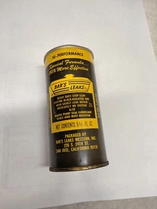 Vintage Bars Leck Heizkörper Kopf Dichtung Versiegelung Metalldose bedruckt Etikett 5 1/2 Unzen - Bild 1 von 8
