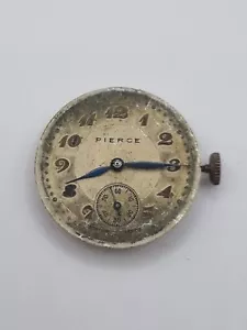 Vintage Pierce Watch Co.inc. 15 Jewels Unadjusted For Parts / Repairs 28.57mm - Picture 1 of 15