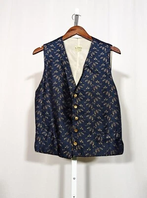 Винтажный 40-х 50-х годов Fisher Burlington аркада Лондон Гайд-парк жилет по всему принту - Изображение 1 из 4